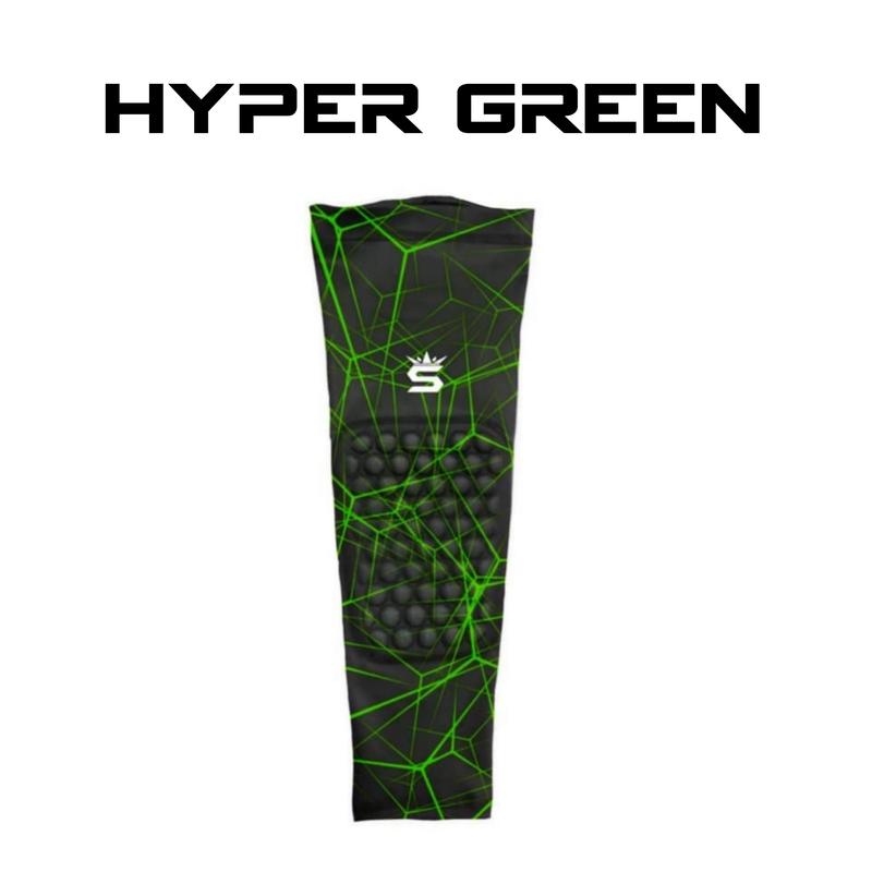 Hyper Print Kneepad Leg Sleeve, colors- hyper blue, hyper red, hyper green, hyper pink