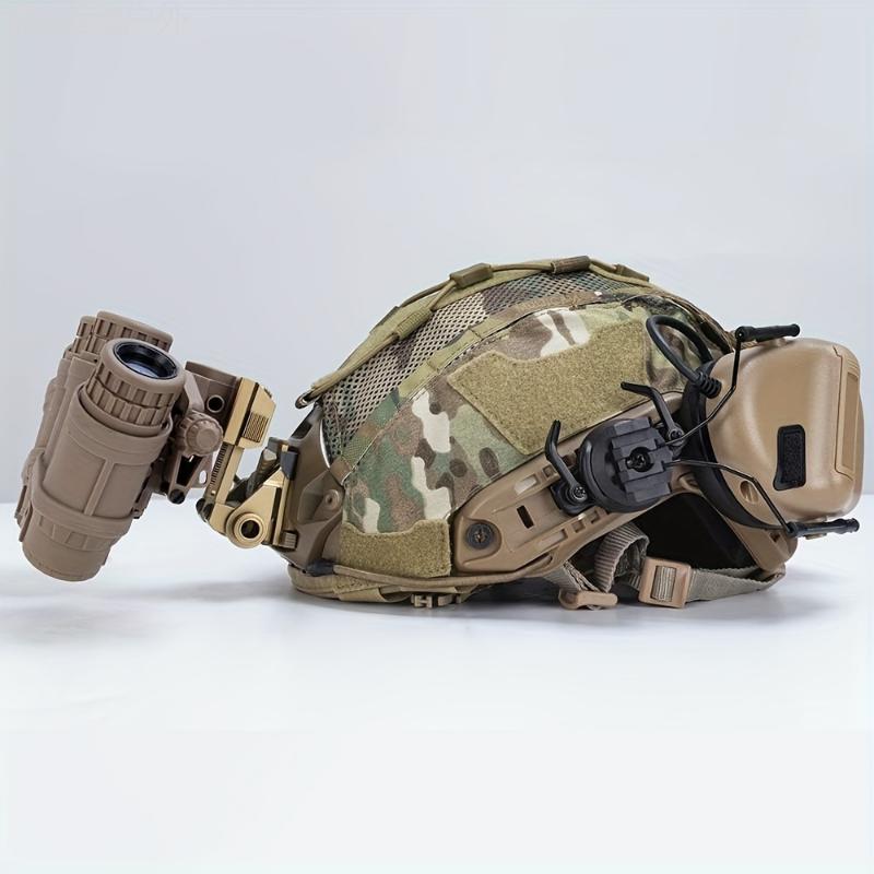 FAST Tactical Camo Helmet Cover with Elastic Cord - Fit, Outdoor CS Field Stealth Gear, Durable Polyamide Material - Helmet Not Included