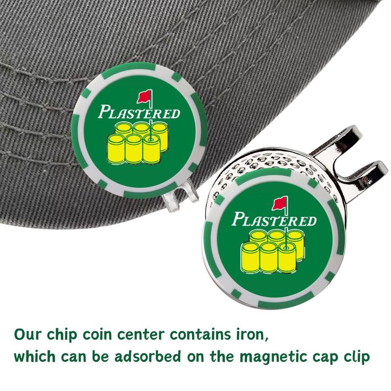 Golf Ball Marker Poker Chip, 2 Counts Funny Golf Ball Marker, Golf Marker, Great Golf Accessories for Men Golfers