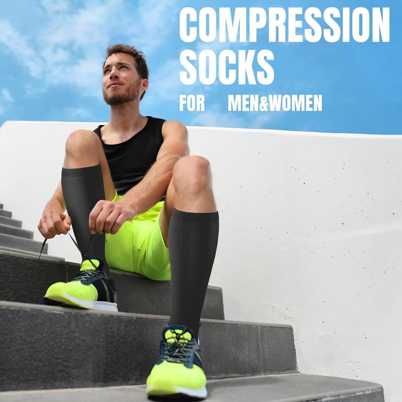 Compression Socks for Women & Men 8 Pairs Circulation-Compression Socks 20-30 mmhg-Best for Running,Nurse,Travel,Yoga