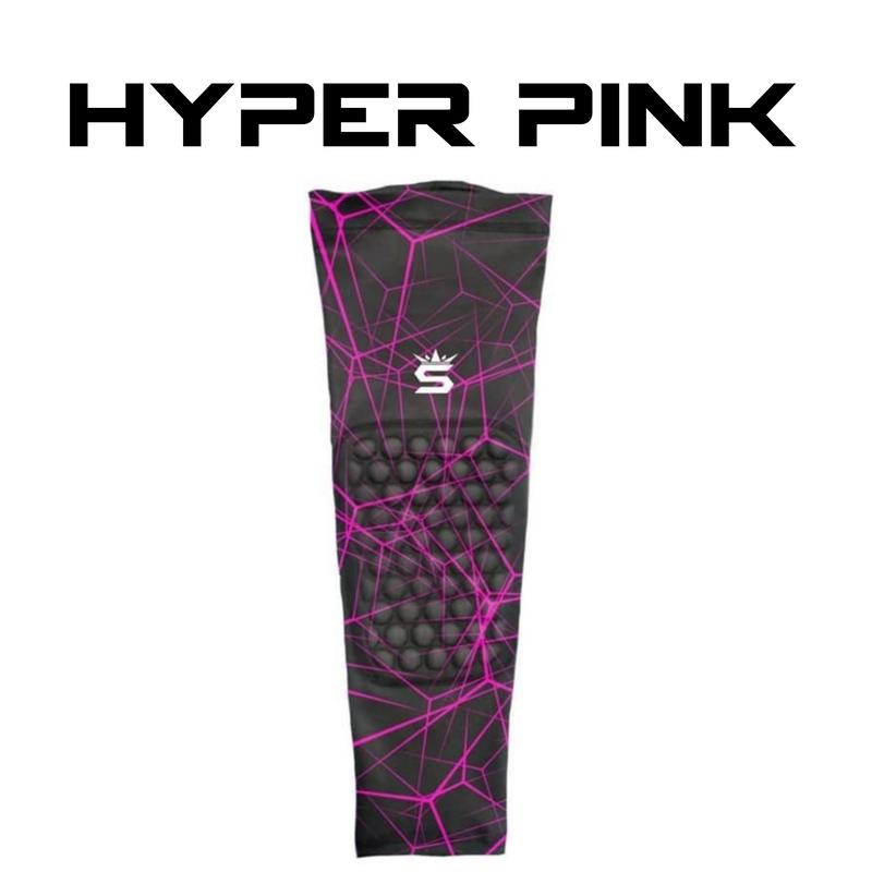 Hyper Print Kneepad Leg Sleeve, colors- hyper blue, hyper red, hyper green, hyper pink