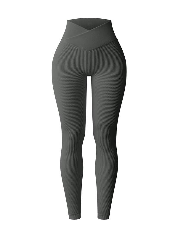 OQQ ladies cross waist tight height elastic leggings Yoga pants sports pants can be worn four seasons