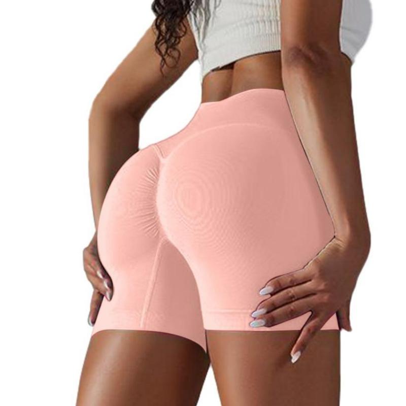 OVESPORT Women 's Gym Shorts  Scrunch Butt Lifting Workout V-shaped Back Waist Gym Shorts High Waist Yoga Short Athletic Leggings High-Waisted Lycra