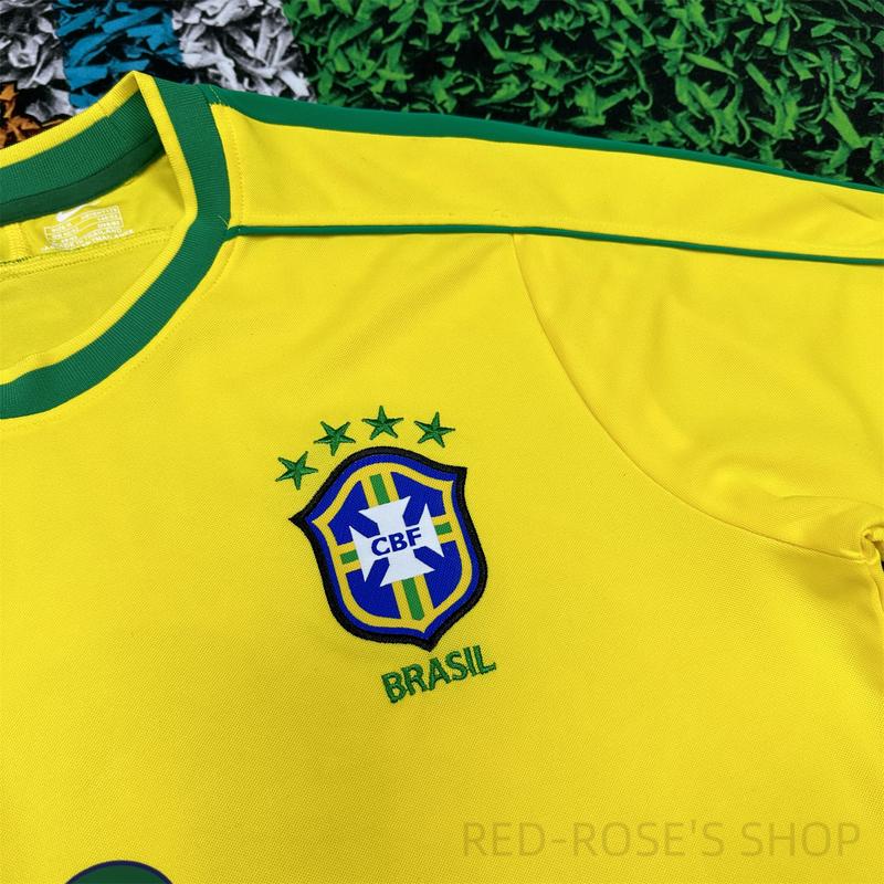 Nike 98 World Cup Brazil Jerseys No. 9 Ronaldo National Team Soccer Jerseys Set Rivaldo Short Sleeve Team Uniforms