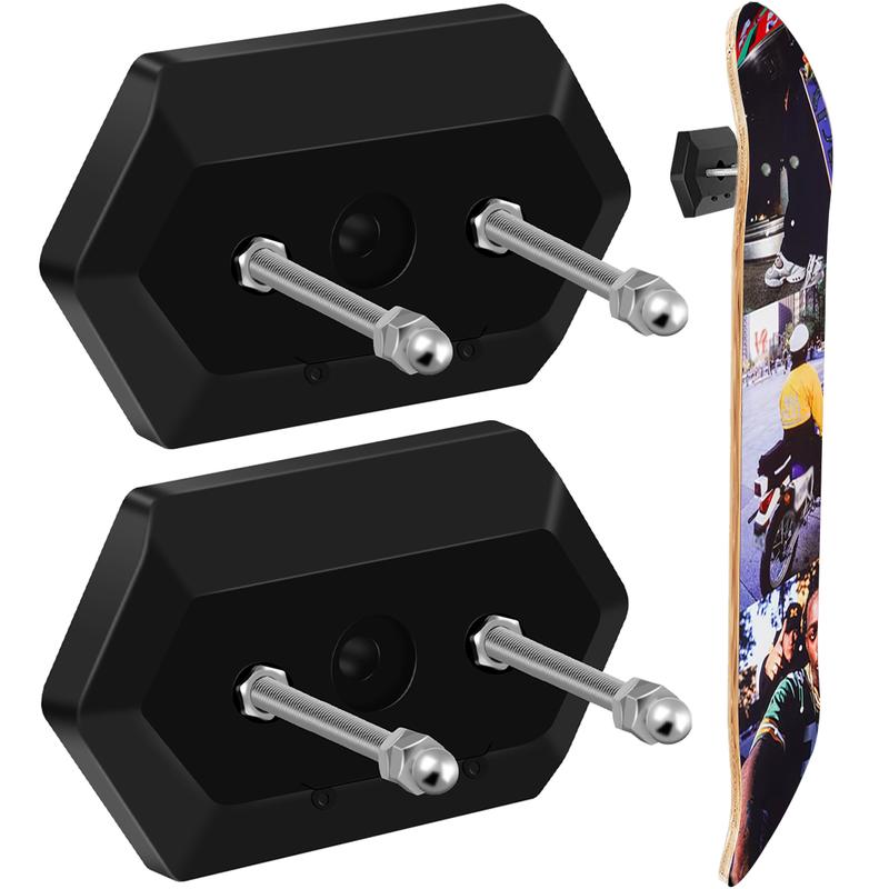 2 Counts Skateboard Wall Mount with Screw Floating Hanger Mount Hanging Stand Holder for Longboard Guitar Snowboard Display Storage Decoration