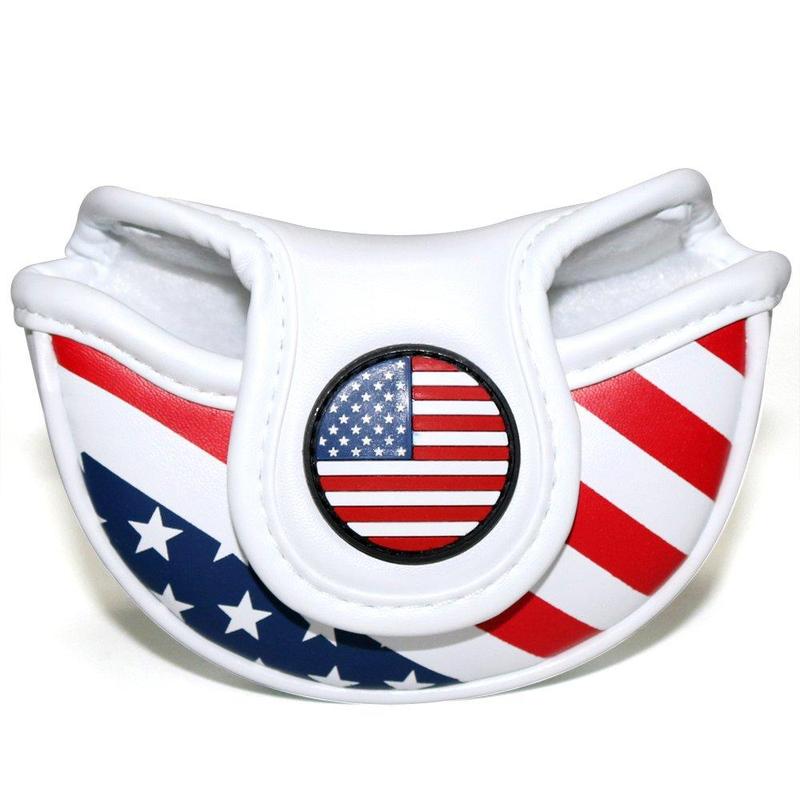 Golf Putter Head Cover, Magnetic Closure American Flag Pattern Golf Putter Head Cover, Golf Accessories for Men & Women