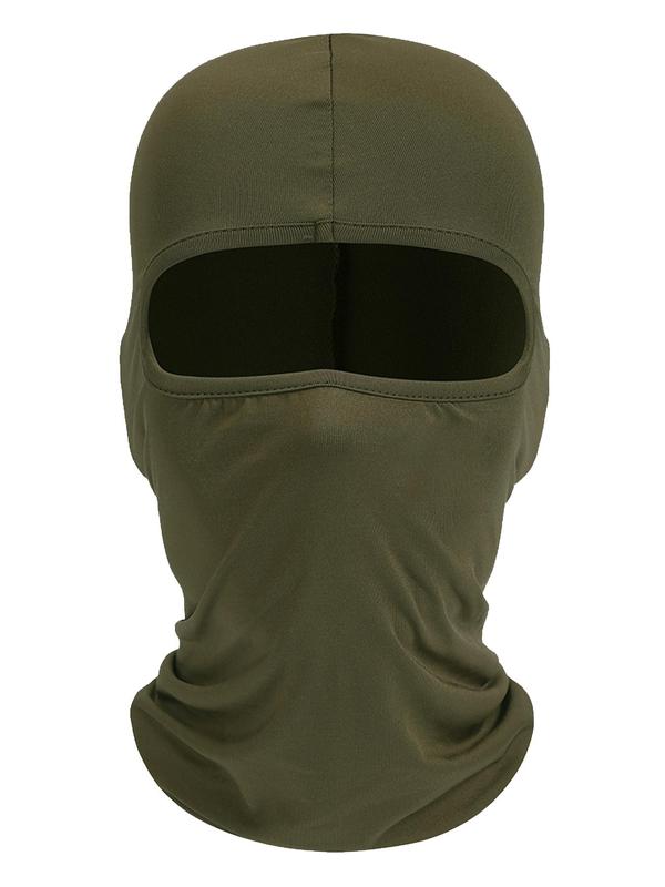 Unisex Sporty Plain Color Balaclava Mask, Trendy Soft Windproof Face Covering for Men & Women, Sun Protection Face Mask for Outdoor Activities