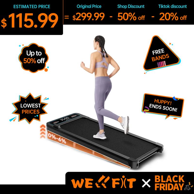 [WELLFIT]Walking Pad Treadmill with Incline – 5O% OFF! ‍️ Voice-Controlled, 300lbs Capacity, Perfect for Home Workouts!