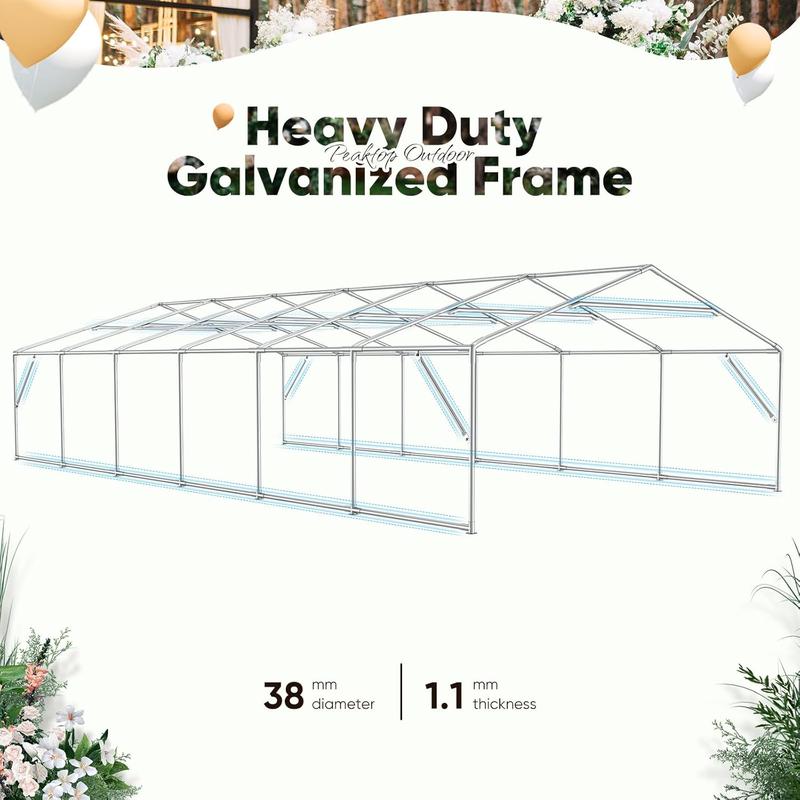 20'X40' Party Tent Heavy Duty Wedding Tent Outdoor Gazebo Event Shelter Canopy with Carry Bags Outdoor Gazebo