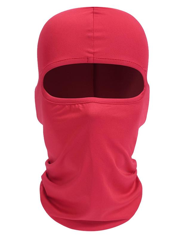 Unisex Sporty Plain Color Balaclava Mask, Trendy Soft Windproof Face Covering for Men & Women, Sun Protection Face Mask for Outdoor Activities