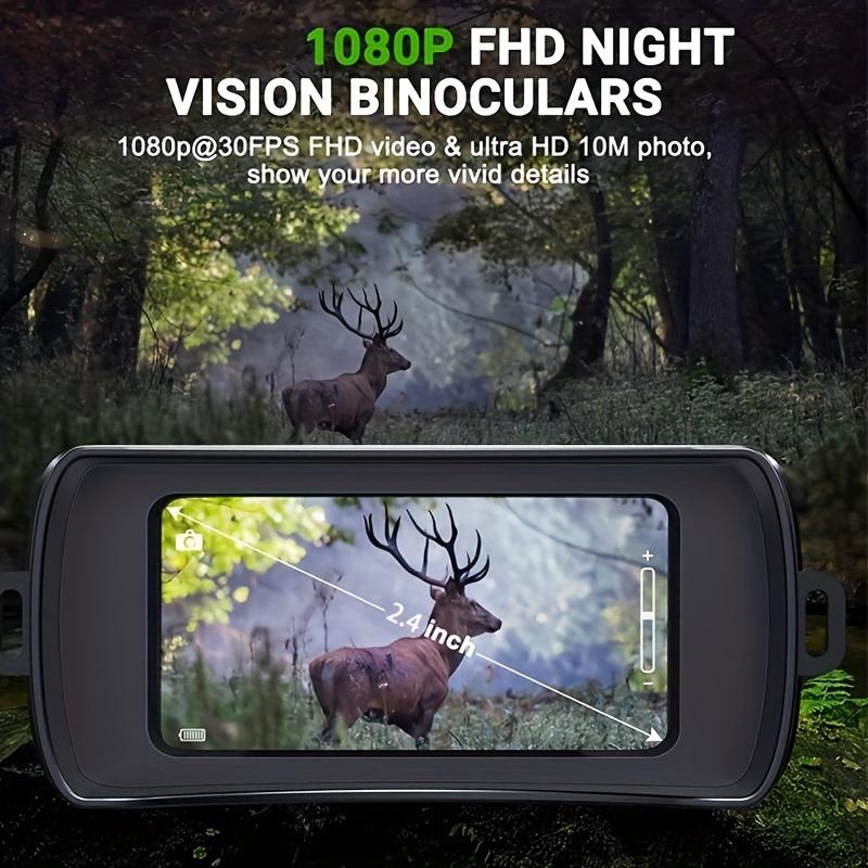 HD Night Vision Binoculars with 10X Digital Zoom, Infrared Technology - Perfect for Outdoor Photography, Patrol, Cave Exploration & Camping - USB Rechargeable, Black