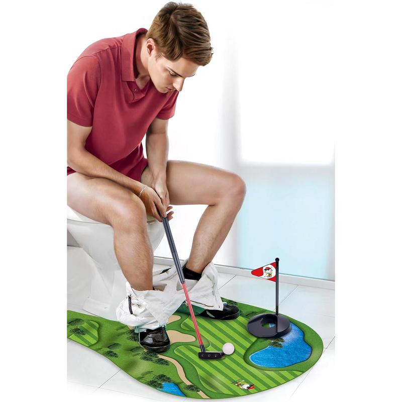 Toilet Golf, Toilet Golf Game Mini Golf - Great Toilet Time - Gag Gifts, Gag Gifts for Men - Funny Dad Gifts, Funny Gifts For Men Boyfriend Brother, White Elephant Gifts For Adults Husband Him