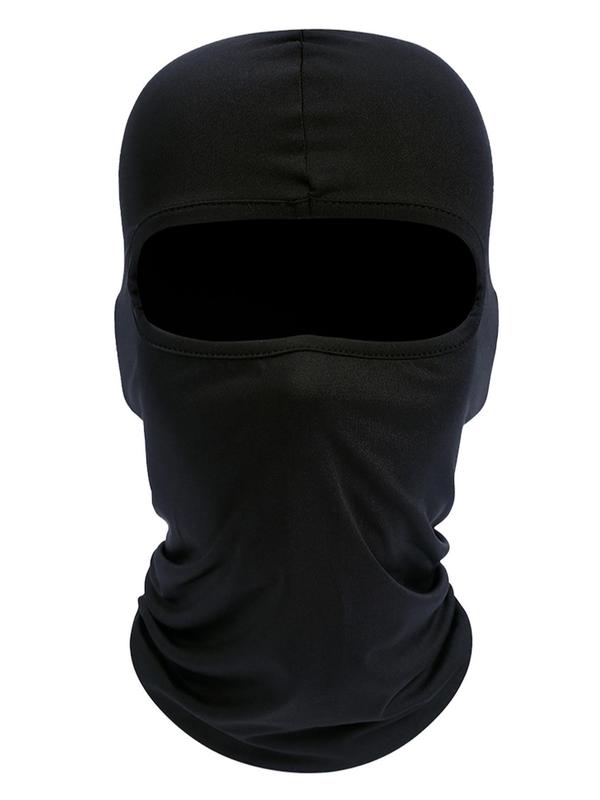 Unisex Sporty Plain Color Balaclava Mask, Trendy Soft Windproof Face Covering for Men & Women, Sun Protection Face Mask for Outdoor Activities