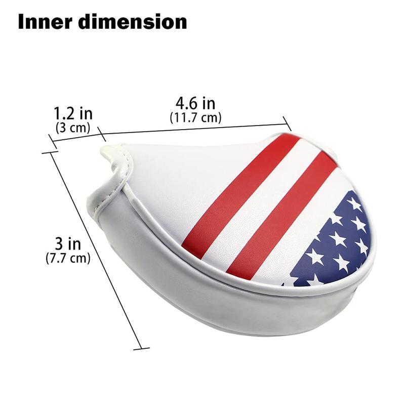 Golf Putter Head Cover, Magnetic Closure American Flag Pattern Golf Putter Head Cover, Golf Accessories for Men & Women