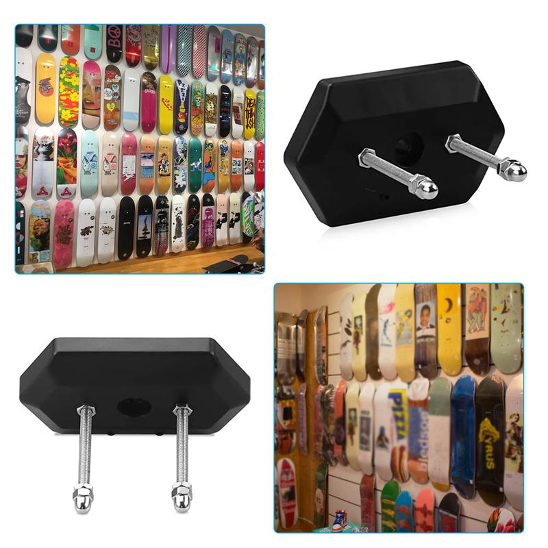 2 Counts Skateboard Wall Mount with Screw Floating Hanger Mount Hanging Stand Holder for Longboard Guitar Snowboard Display Storage Decoration