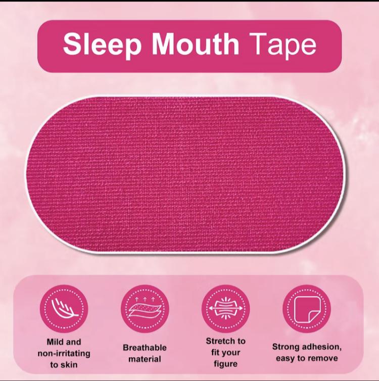 CANDY Queen Mouth Tape, for sleep one month supply, mouth tape, pink, gentle adhesion, 60 Strips, sports accessories, Gentle Adhesive Sleep Mouth Tape Gentle Adhesive