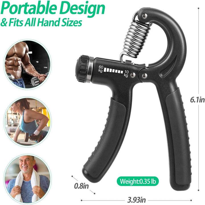 2024 Hand Grip Strengthener with Adjustable Resistance, Wrist Strengthener, Forearm Gripper, Hand Workout Squeezer, Grip strength Trainer, Hand Grip Exerciser for Men and Women