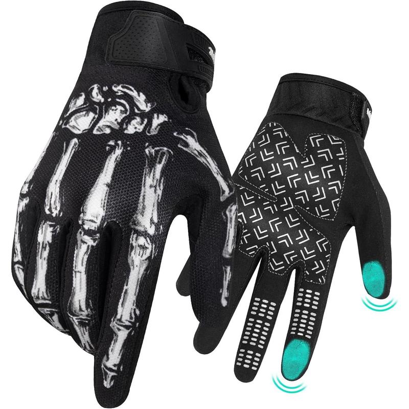 Touchscreen Non-Slip Skeleton Gloves for Men and Women, Joker Gloves for Cycling, Dirt Bike, Mountain Bike and Riding