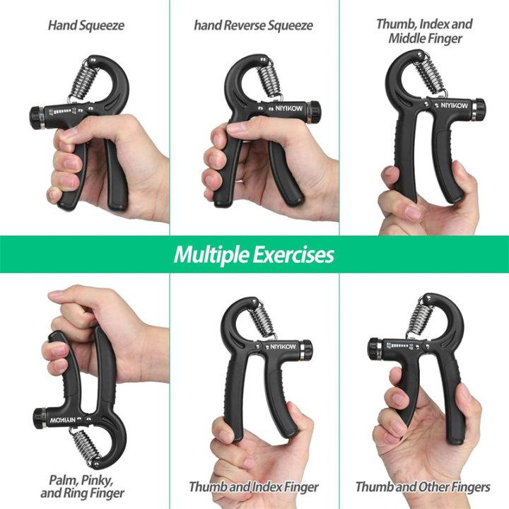 2024 Hand Grip Strengthener with Adjustable Resistance, Wrist Strengthener, Forearm Gripper, Hand Workout Squeezer, Grip strength Trainer, Hand Grip Exerciser for Men and Women