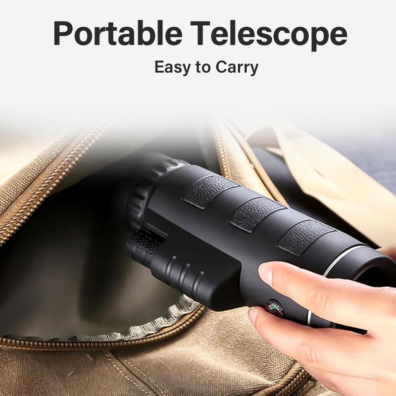 Portable Mini Monocular, 40x60 High Definition Monocular, Multi-purpose Telescope for Camping, Hiking, Bird Watching, Concert Watching, Outdoor Camping Hunting Fishing Accessories