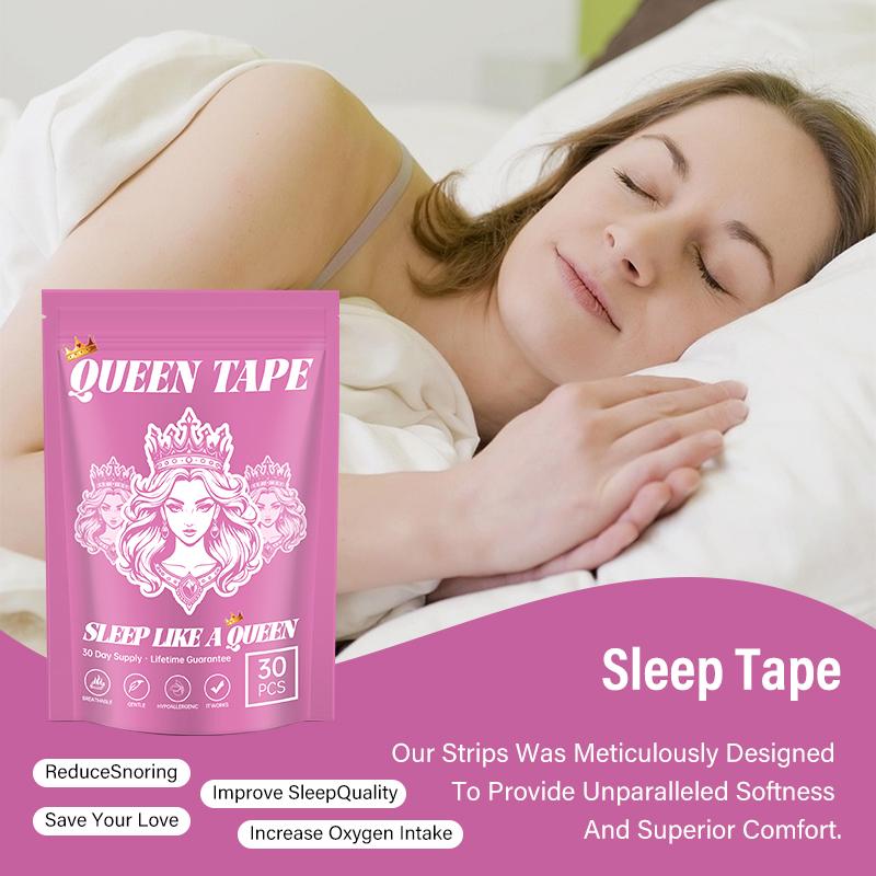 Queen Mouth Tape, for sleep one month supply, mouth tape, pink, gentle, adhesion, 30 Strips, sports accessories,