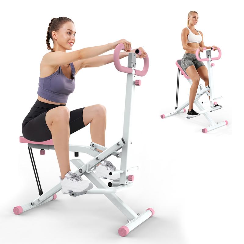 Squat Machine with 330 LB Max Weight Capacity for Home Gym, Squat Assist Trainer, Rowing Machine for Full Body Workout