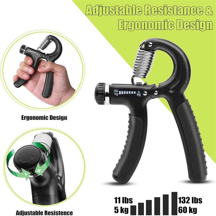 2024 Hand Grip Strengthener with Adjustable Resistance, Wrist Strengthener, Forearm Gripper, Hand Workout Squeezer, Grip strength Trainer, Hand Grip Exerciser for Men and Women