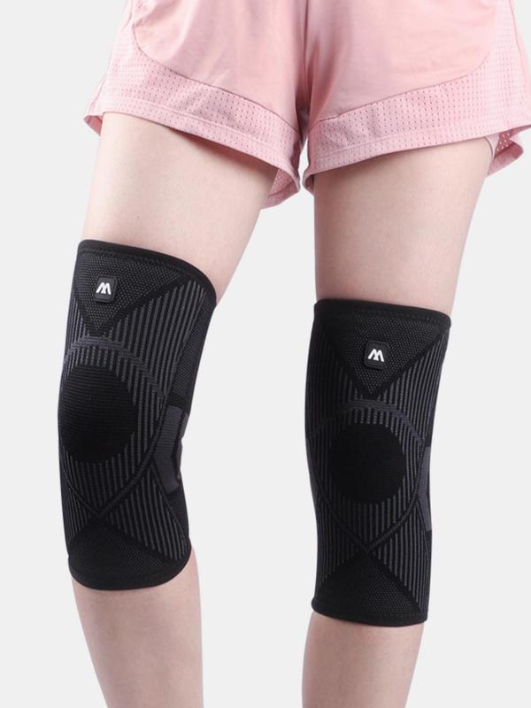 Knitted Elastic Nylon Sports Knee Pads (1 Pair), Breathable Sweat Absorption Compression Leg Sleeve For Cycling, Fitness, Running, And Mountaineering, Sports & Outdoor Clothing Accessories