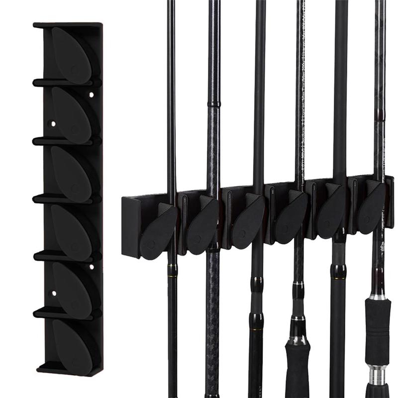 Fishing Rod Holder, Vertical Horizontal Fishing Rod Holder, Wall Mount Fishing Rod Rack, Christmas Gift