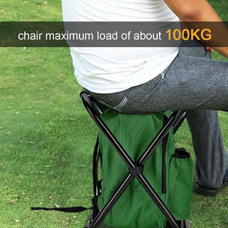 Portable Folding Chair, Foldable Backpack Stool, Lightweight Stool for Camping Hunting Fishing, Outdoor Camping Furniture