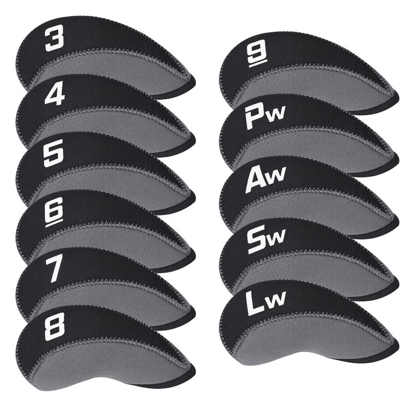 Craftsman Golf 11pcs Set Neoprene Iron Headcover Set with Large Number compatible with all major brands of golf clubs