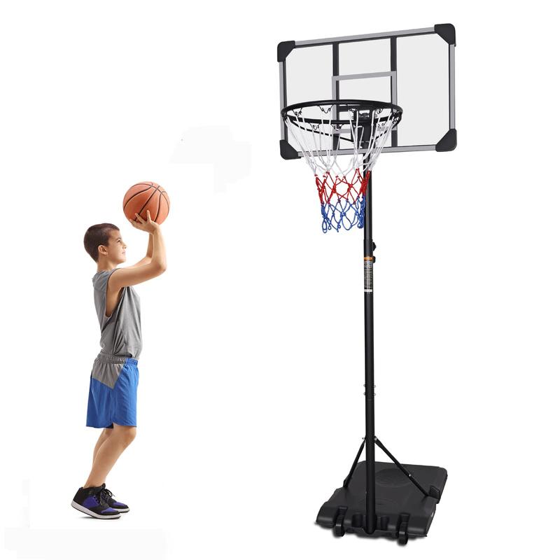 Kids Portable Basketball Hoop ,5.6-7ft Adjustable Height，Basketball Hoops & Goals,with 28in Backboard and Wheels，for Youth Adults Indoor Outdoor