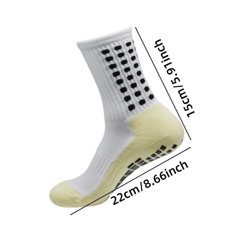 Non-slip Football Socks, 4 Counts set Breathable Comfortable Sports Socks for Men, Non-slip Sports Socks for Football Basketball, Sports Accessories, Back to School