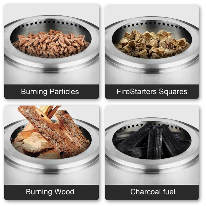 20.5-Inch Stainless Steel Campfire Stove! Keep Your Winter Gatherings Warm!