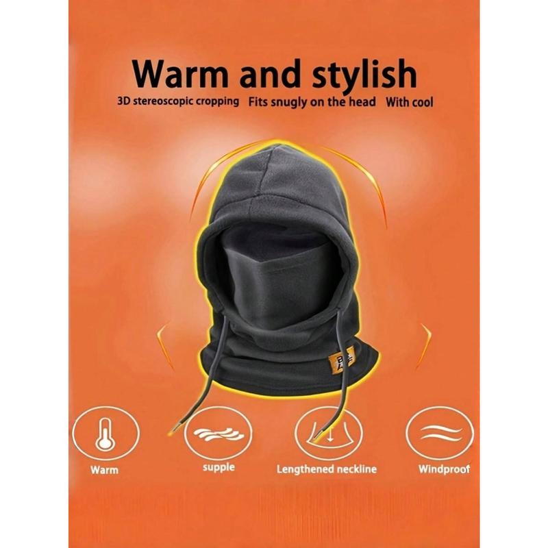 FSlove 1pc Ultra-Lightweight Warm Winter Headgear Balaclava Hat - Windproof And Coldproof For Maximum Protection - Perfect For Outdoor Enthusiasts: Skiing, Cycling, Hiking, And More (Fashionable men's hat)