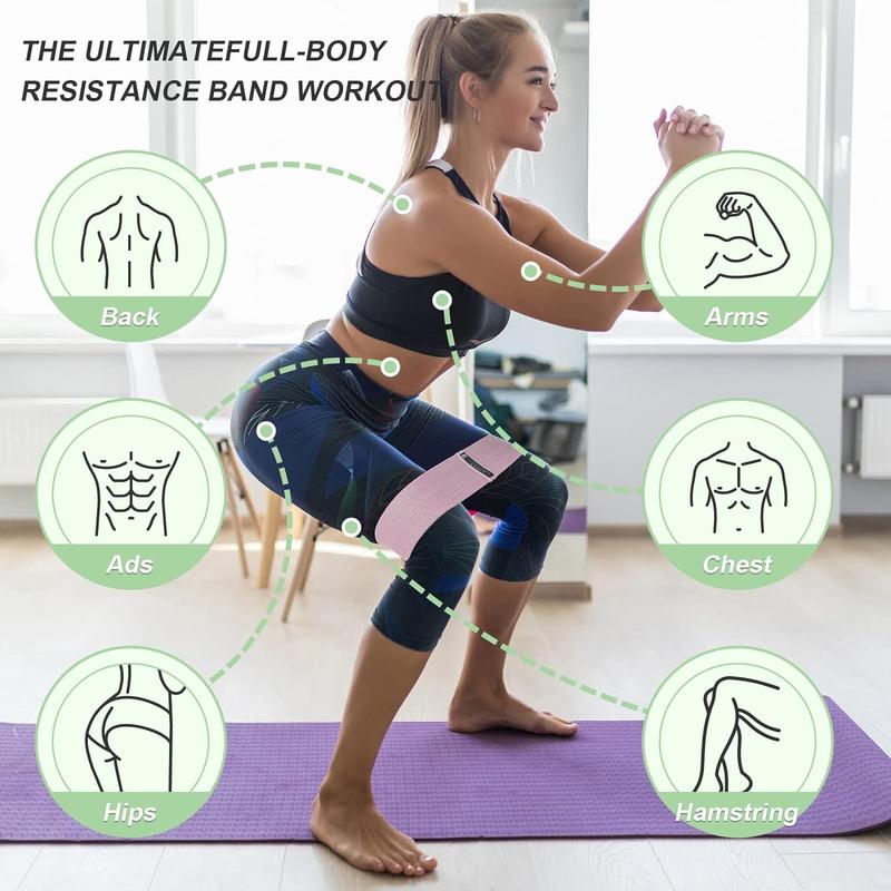 Resistance Bands for Working Out, Booty Bands Exercise Bands for Physical Therapy, Stretch Bands for Booty, Legs, Arm, Whole-Body Fitness, Stretching, Women & Men Workout