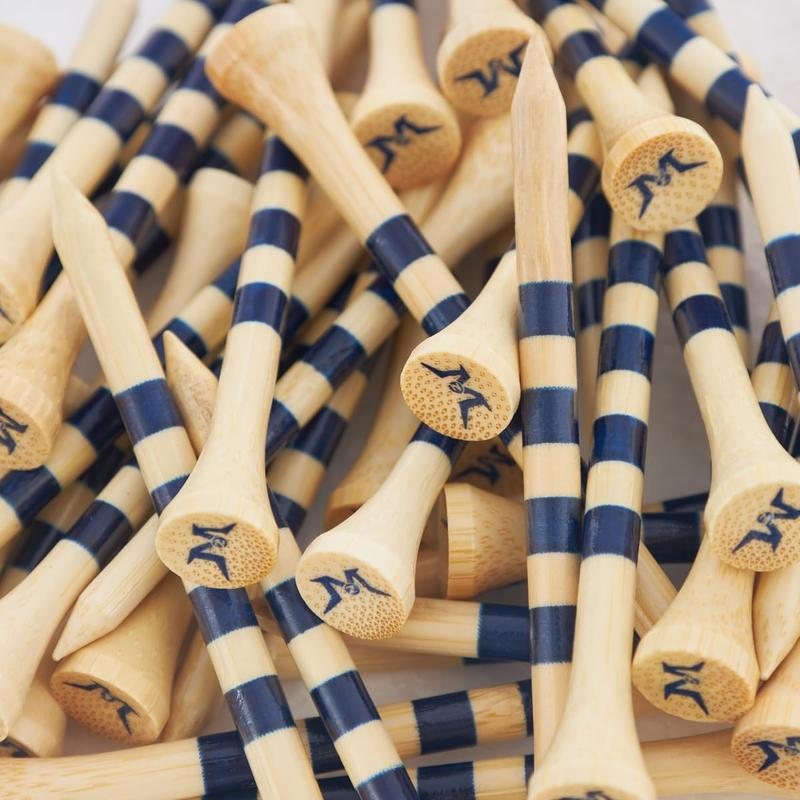 Natural Wood Bamboo Golf Tees 2 3 4 Inch & 3 1 4 Inch,Pack 50 or 120,Reduce Friction & Side Spin,More Stable Golf Tees