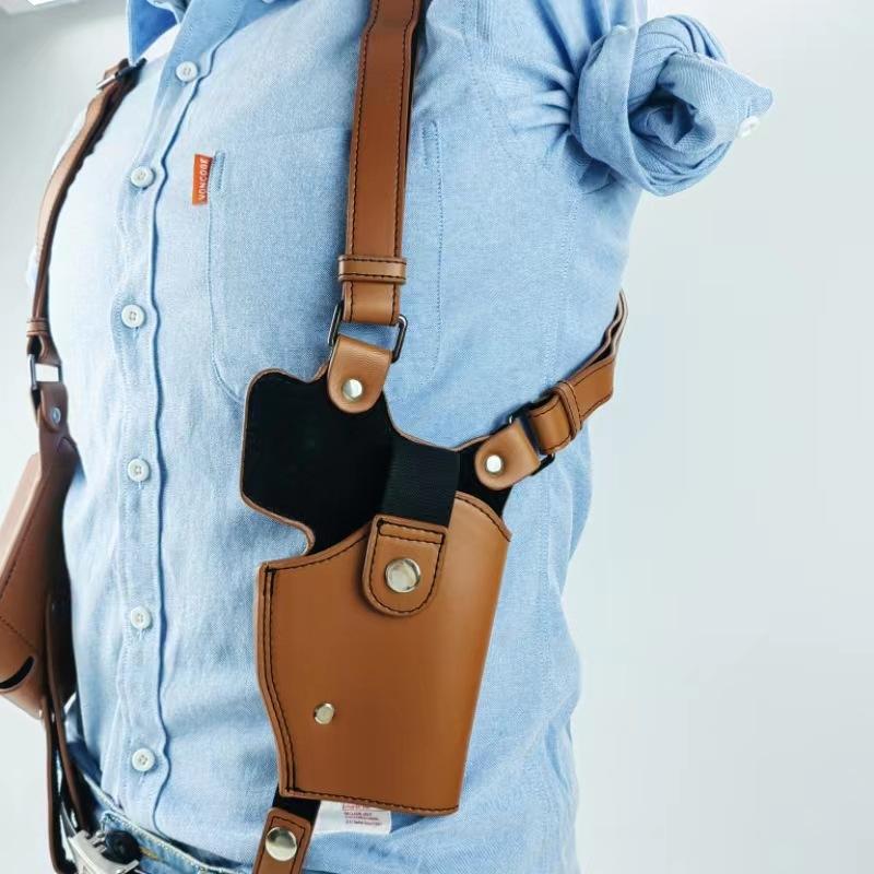 Tactical Chest Bag Gun Holster Outdoor Cowhide Holster