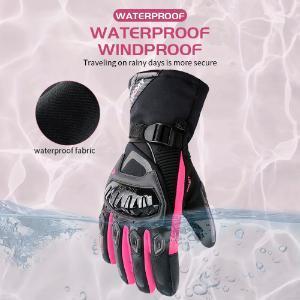 Suomy Winter Warm Motorcycle Gloves Windproof Waterproof Female Motorbike Riding Gloves Women Pink Motocross Moto Guantes