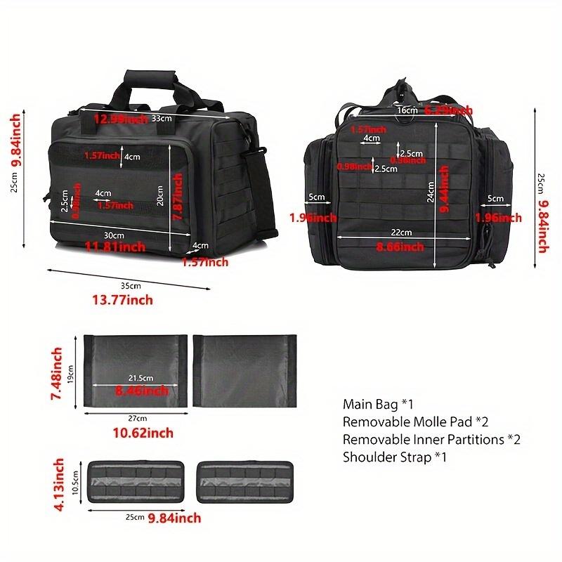 Tactical Gun Range Package-7.93 Gallon Capacity Pistol Range Package, Outdoor Hunting Shooting Range Pistol Bag-Can Accommodate Other Shooting Equipment, Camping Storage Bag,