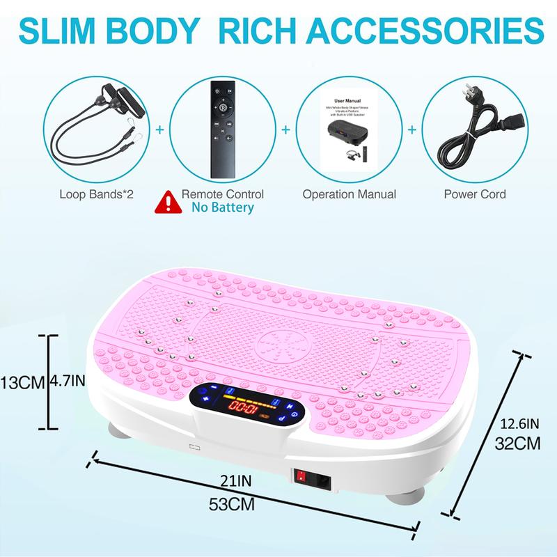 [SAYGOGO] Vibration Plate Fitness Platform Exercise Machine Vibrating Shaking Full Body Shaker Workout Vibrate Stand Shake Board Sport Gym for Fitness Machine