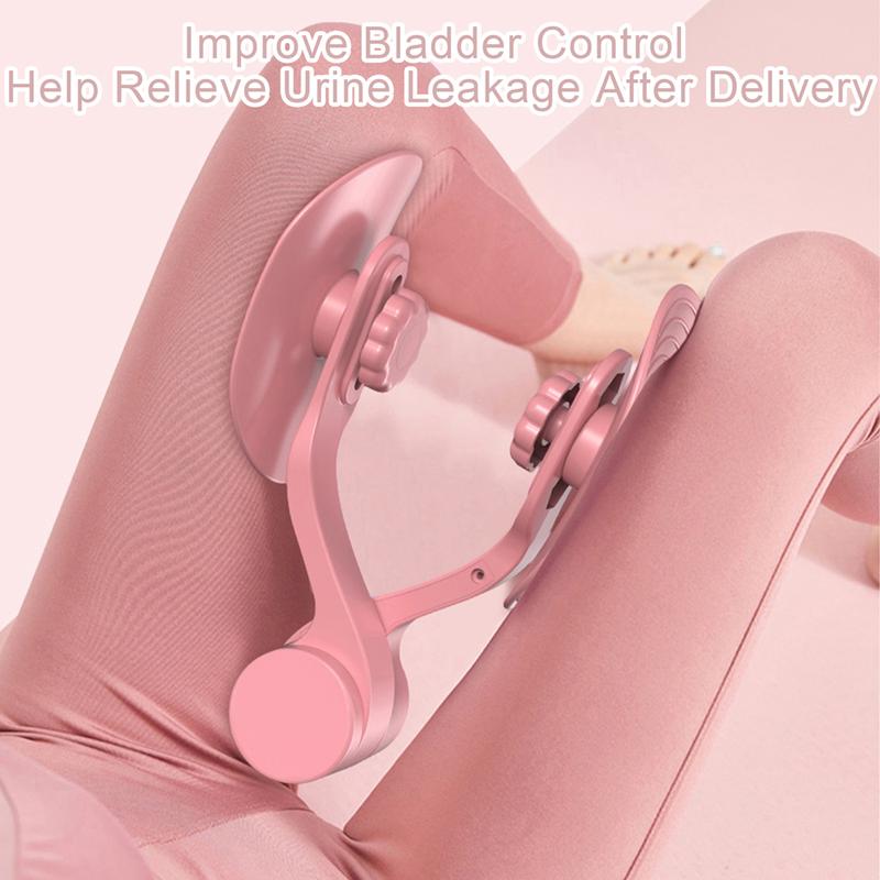 Thigh Master Pelvic Floor Muscle Repair Trainer Kegel Inner Thigh Exercise Workout Equipment Pilates for Home Workouts Hip Trainer Kegel Exerciser-Pink