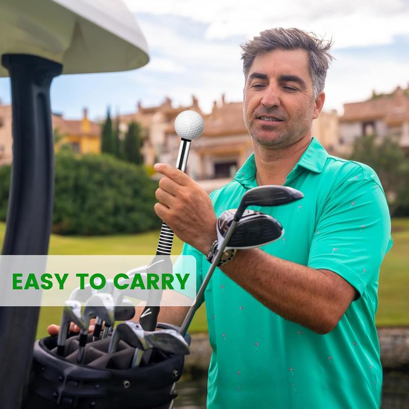 Retractable Golf Swing Aid, Rhythm Click Sound Warm-Up Trainer, Grip Trainer Attachment for Strength and Tempo, Ideal for Chipping and Hitting, Accessories for Men