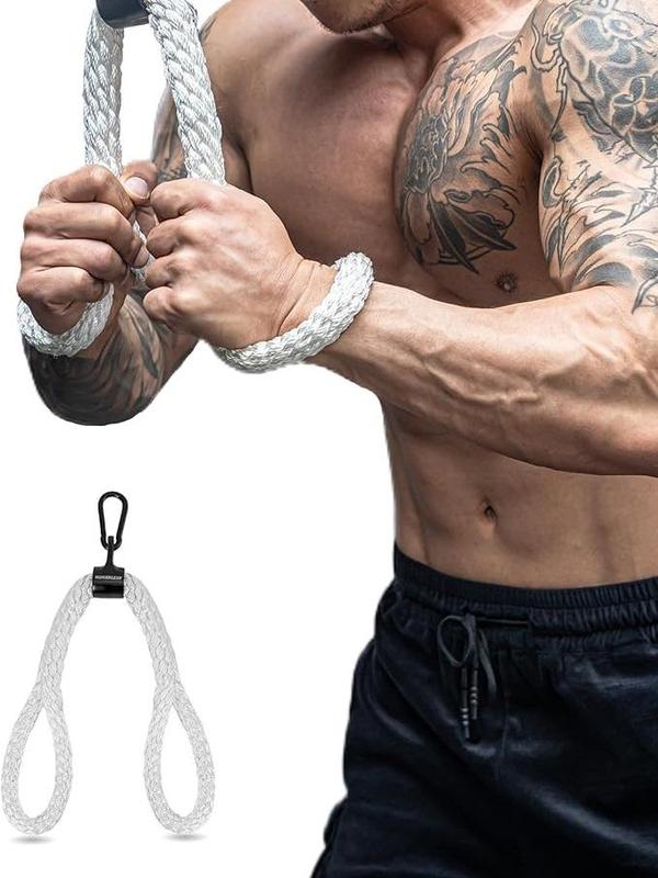 Tricep Pull Down Rope for Triceps、Back & Shoulders, Tricep Rope Cable Attachment, Cable Rope Attachments for Gym & Home with Improved Grip Stability