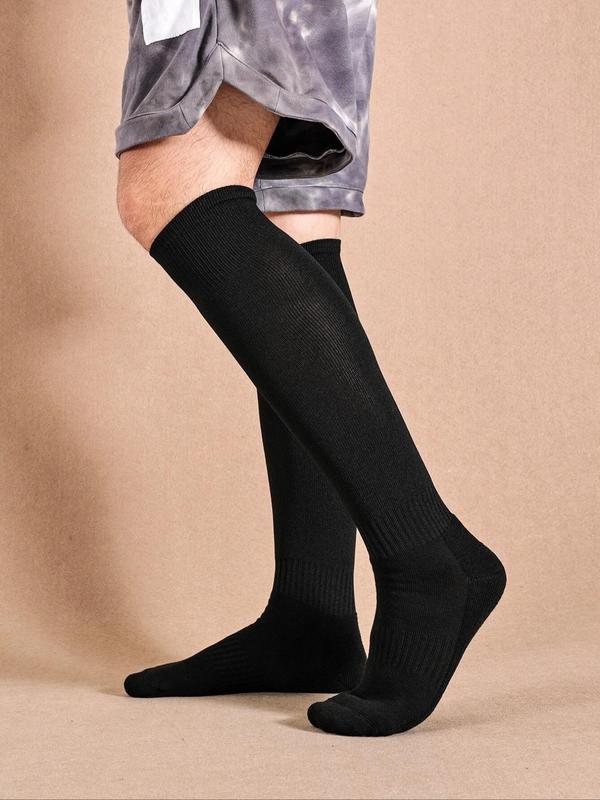 Men's Over The Calf Soccer Socks, Plain Knee High Football Socks, Men's Socks & Hosiery, Football Accessory