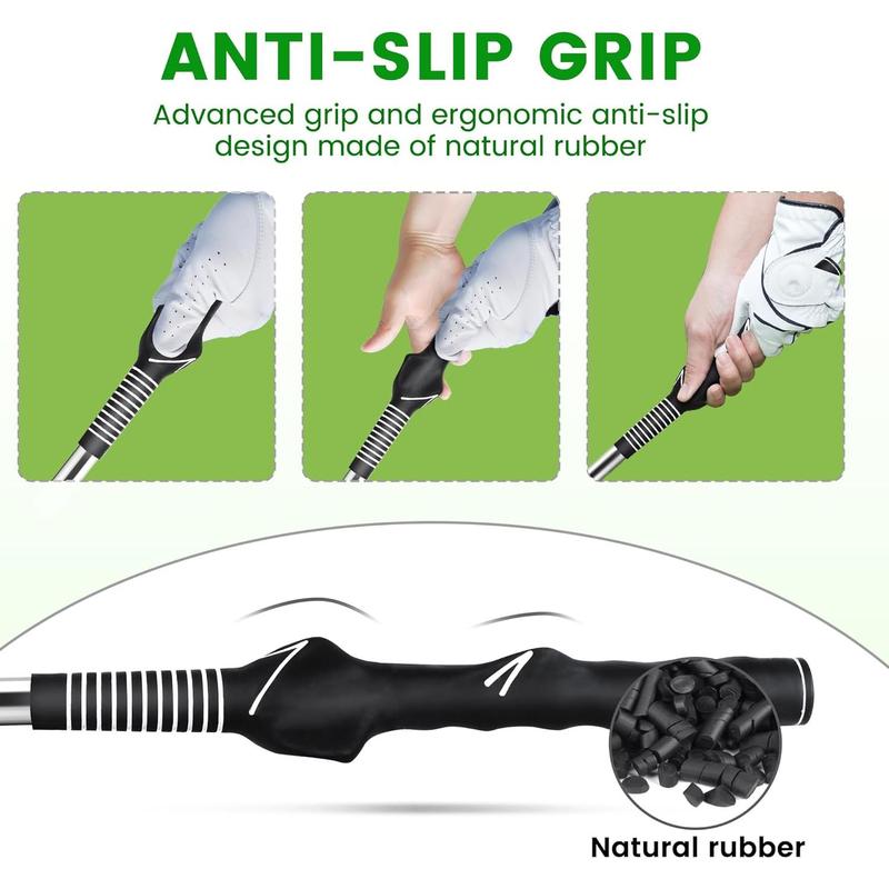 Retractable Golf Swing Aid, Rhythm Click Sound Warm-Up Trainer, Grip Trainer Attachment for Strength and Tempo, Ideal for Chipping and Hitting, Accessories for Men