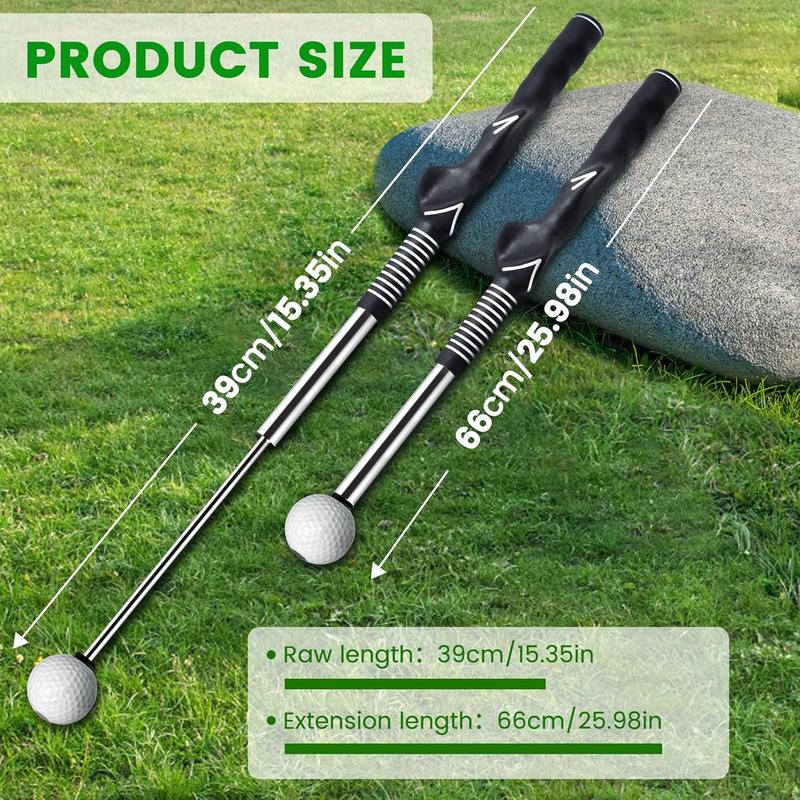 Retractable Golf Swing Aid, Rhythm Click Sound Warm-Up Trainer, Grip Trainer Attachment for Strength and Tempo, Ideal for Chipping and Hitting, Accessories for Men