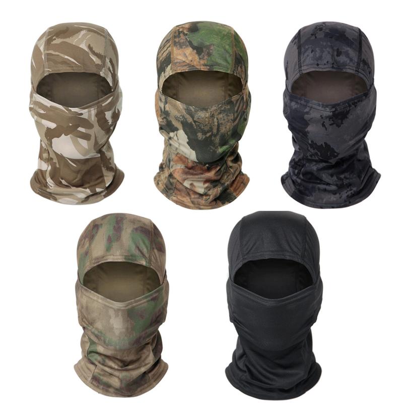 5PCS Set Balaclava Ski Mask Full Head Wrap For Outdoor Sports Motorcycle Hiking Cycling Windproof Breathable Face Cover Mask