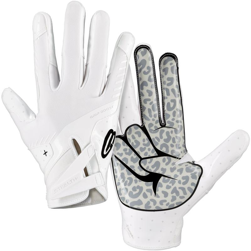 Grip Boost Peace Stealth 6 Boost Plus Football Gloves - White Black